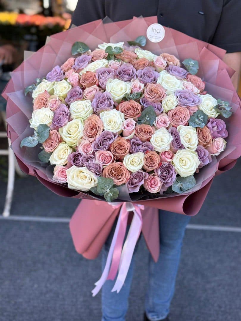 Karışık Pastel Gül Buketi